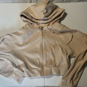 BuffBunny Cloud Beige Zip-Up Hoodie